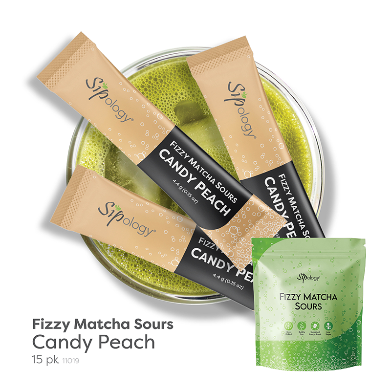 Candy Peach Fizzy Matcha Sours (15 pk)
