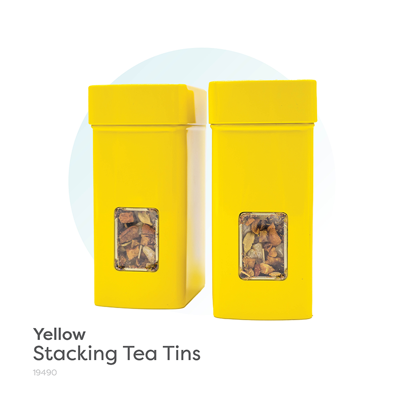 Stacking Tea Tin Collection - Yellow