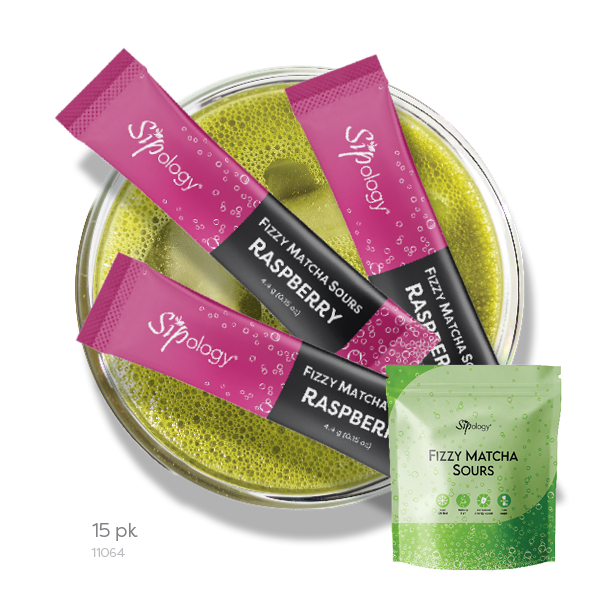 Raspberry Fizzy Matcha Sours (15 pk)